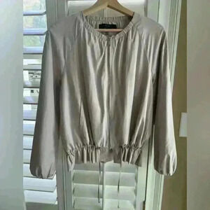 Zara Basic Outerwear pastel/pale pink spring light weight jacket.